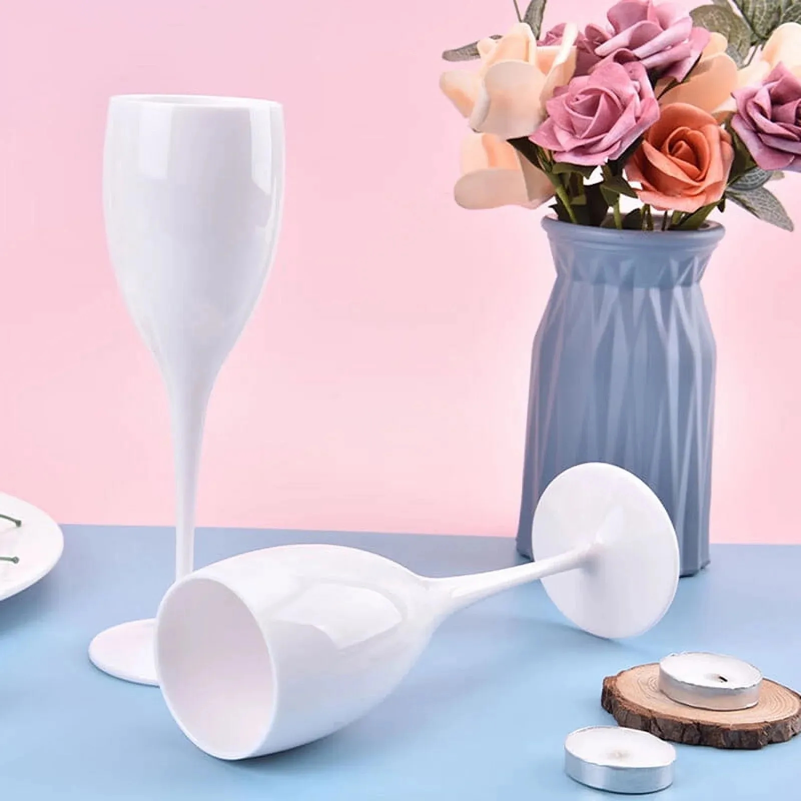 Wine Glass Stemware Plastic Champagne Cup for Party 2