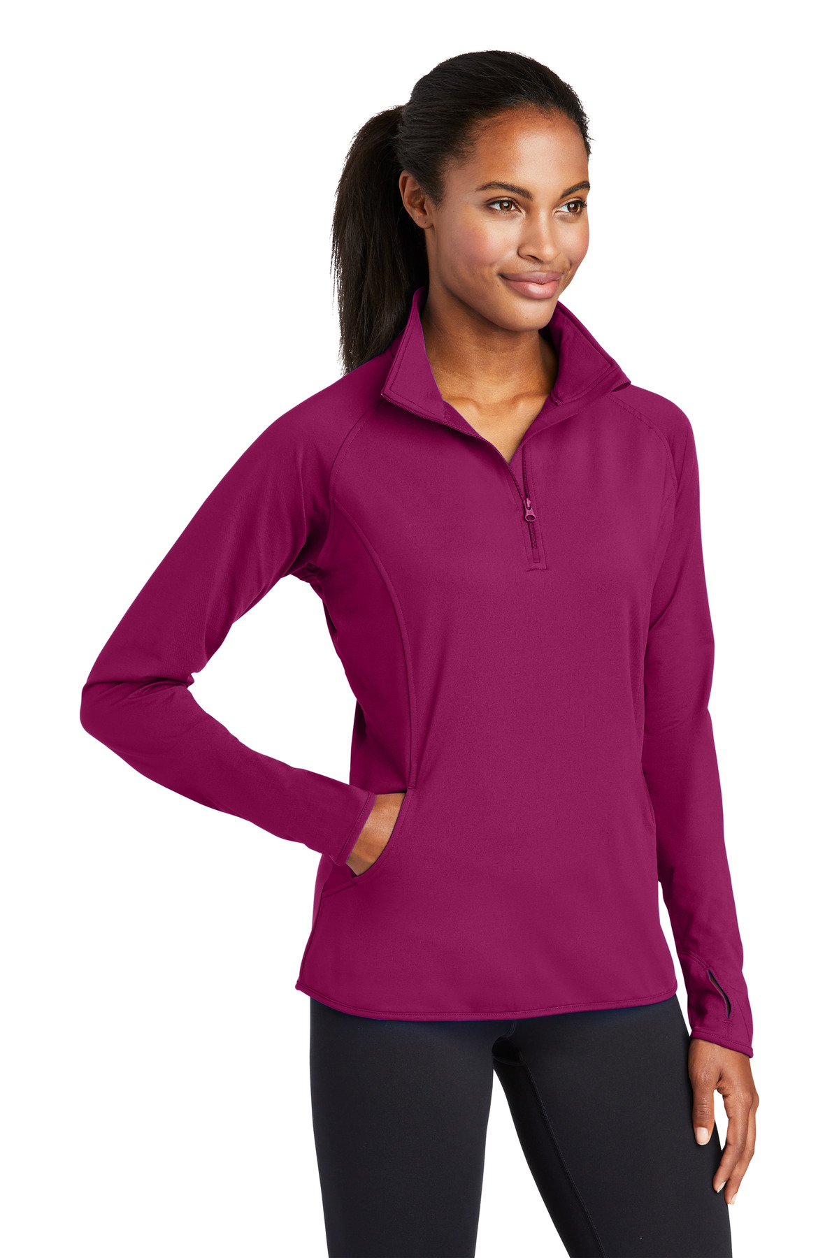 Sport-Tek® Women's Sport-Wick Stretch 1/4-Zip Pullover 29