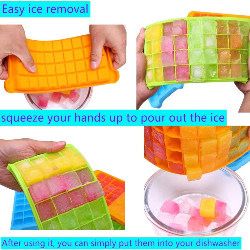 36-Ice Trays Silicone Ice Cube Molds w/Sealing Lid 2