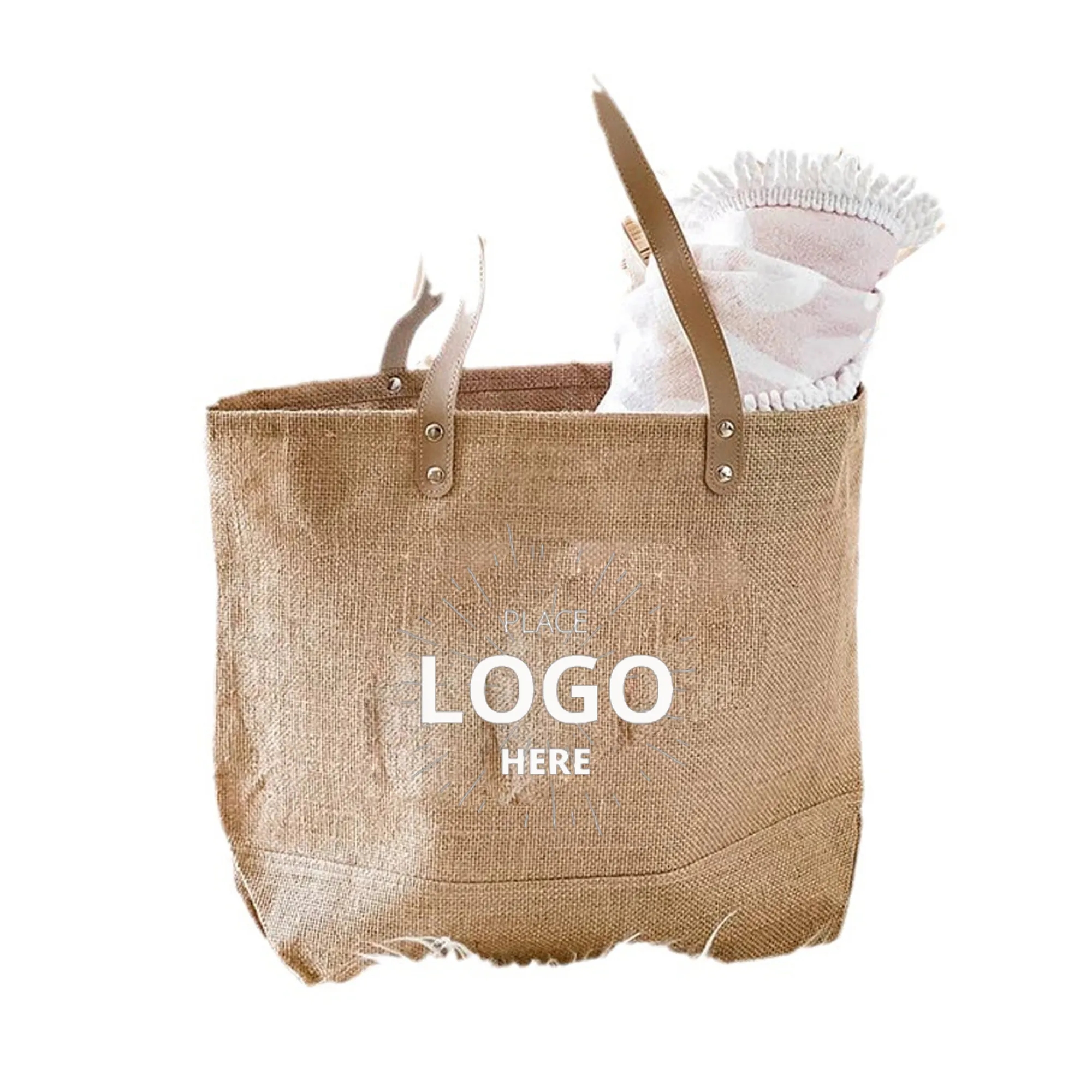 Peddler Jute Tote Bag, custom tote bag with logo imprint 1