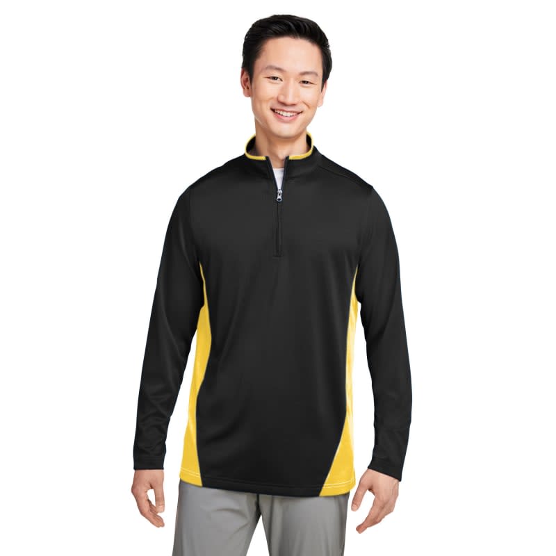 Harriton Men's Flash Snag Protection Plus IL Colorblock Quarter-Zip 27
