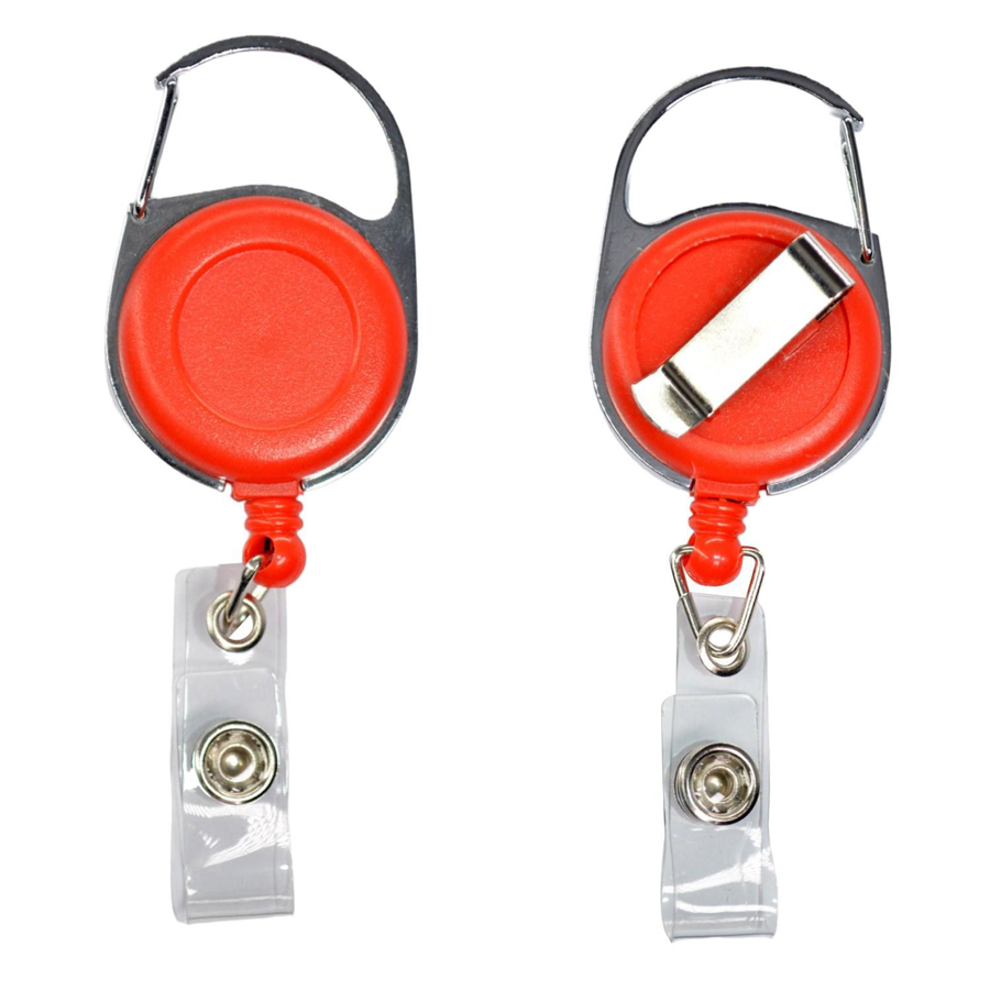 Circular Badge Reel w/ Carabiner & Belt Clip 5