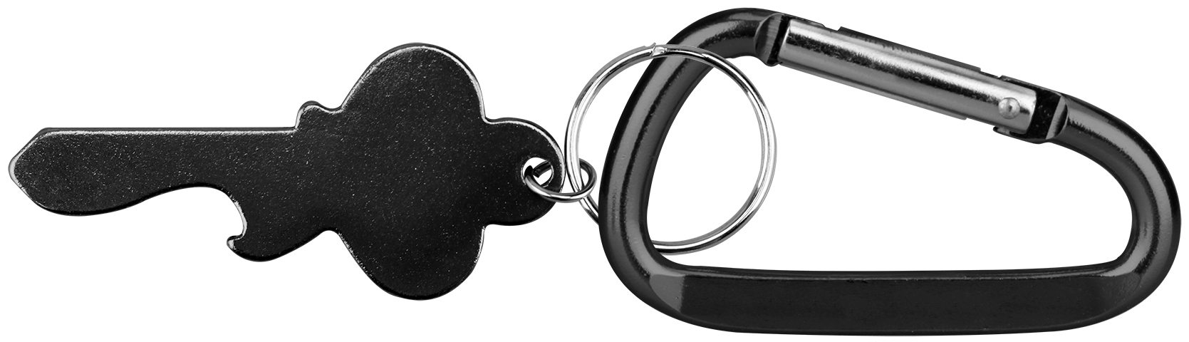 Key shape bottle opener with key ring and carabiner 3