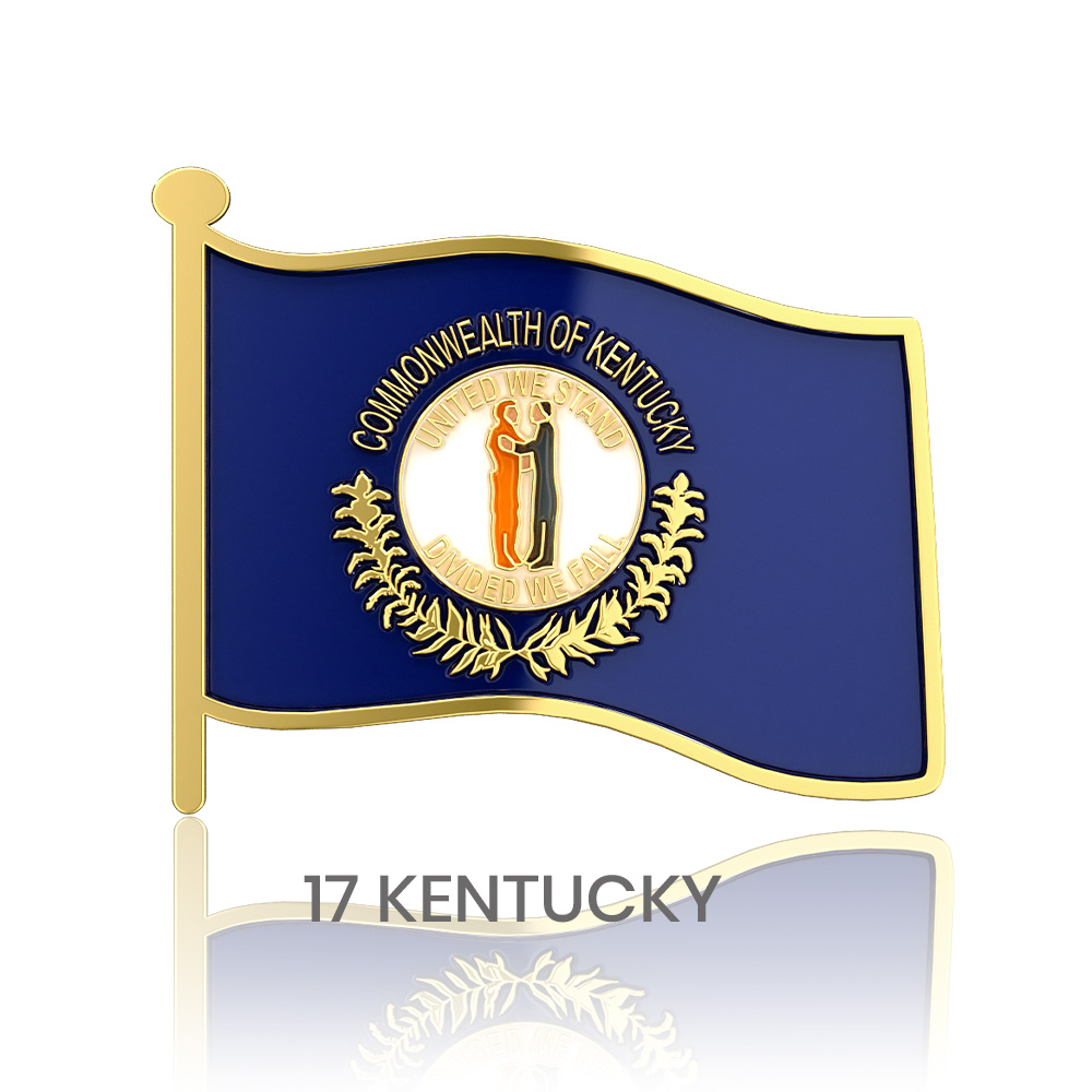 1" Stock Flag Pins 46