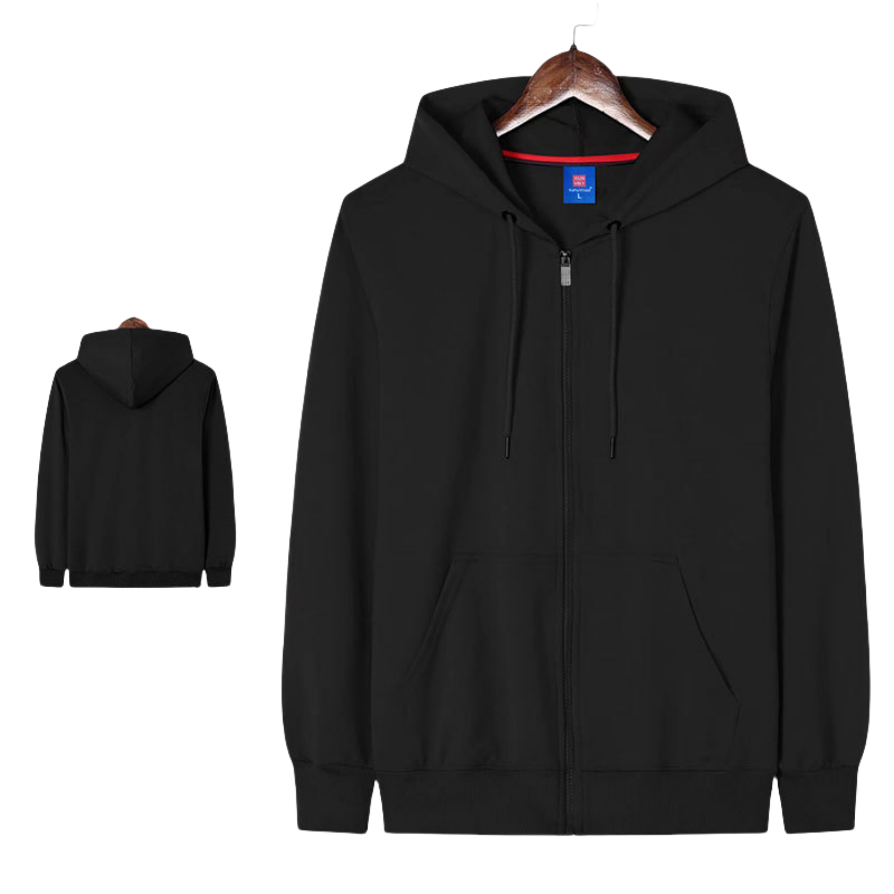 Full Zip cotton Pullover drawstring hooded Loose Fit hoodie, custom hoodie or sweatshirt with logo imprint 8
