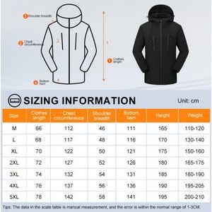 5 Zone Heating Jacket Hoodie Coat 3