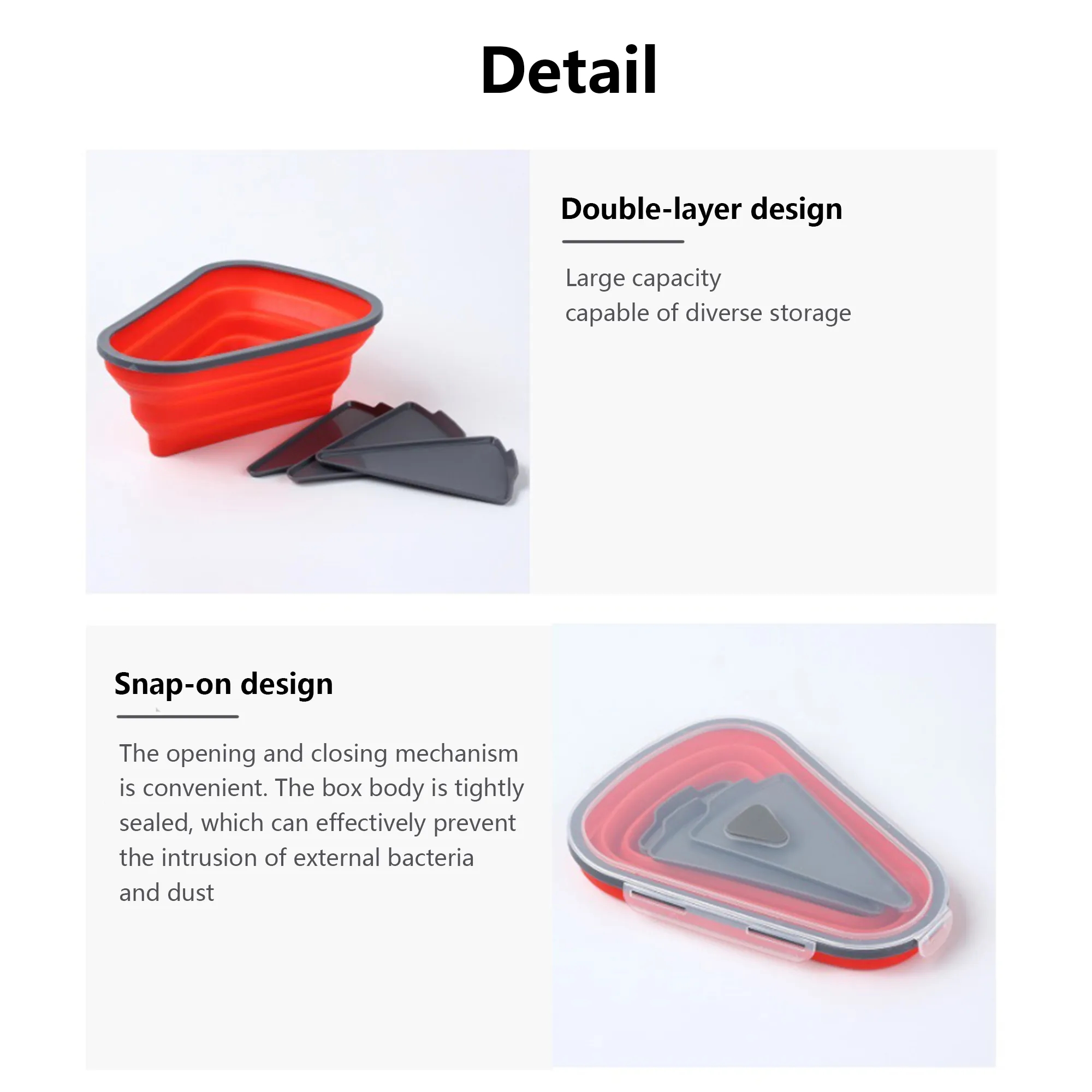 Reusable Pizza Slice Storage Container 2