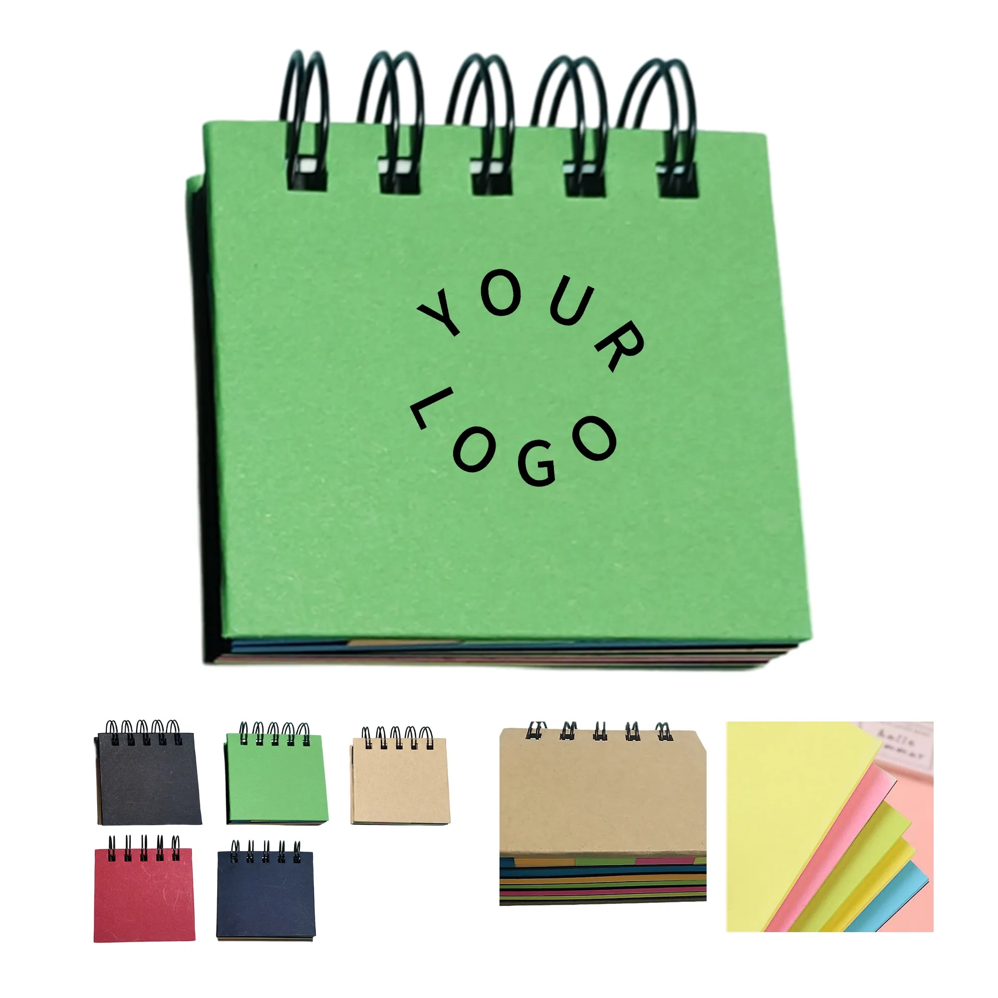 Spiral Sticky Note Book with Five Colors 3