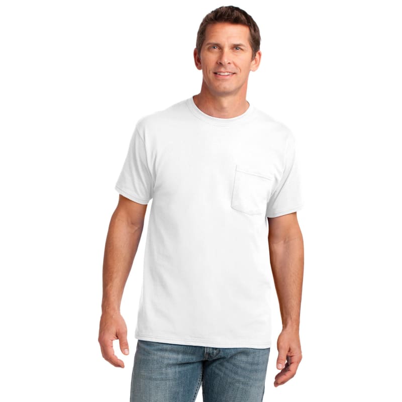 Port & Company Core Cotton Pocket Tee. 42