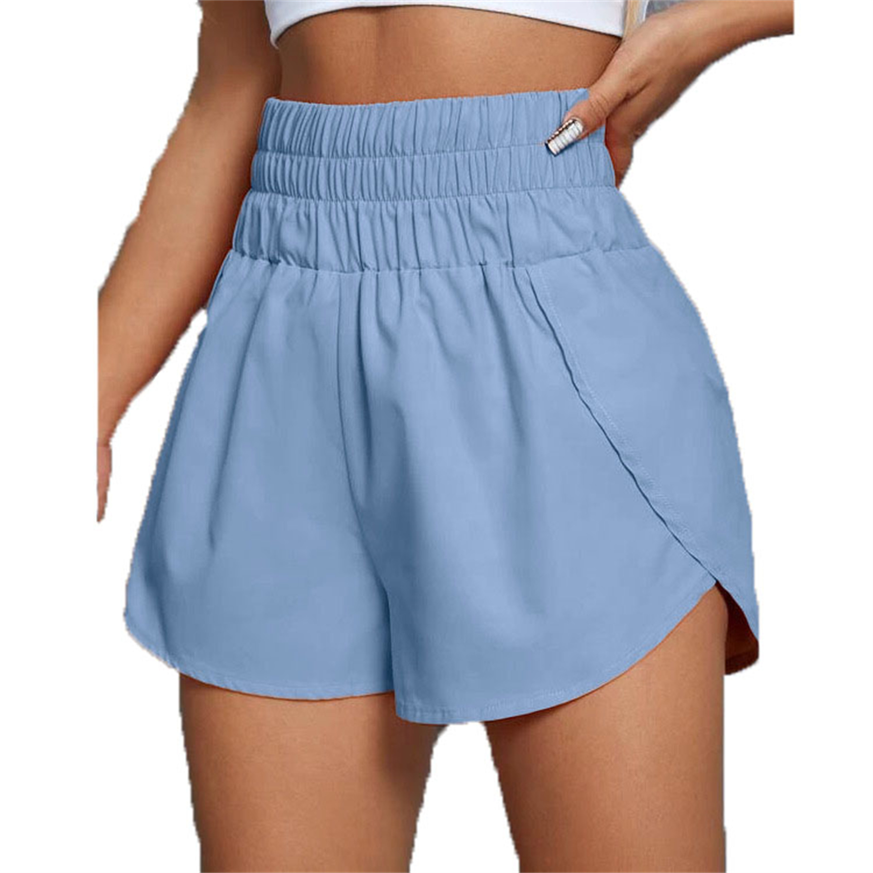High Waisted Dolphin Running Shorts 4