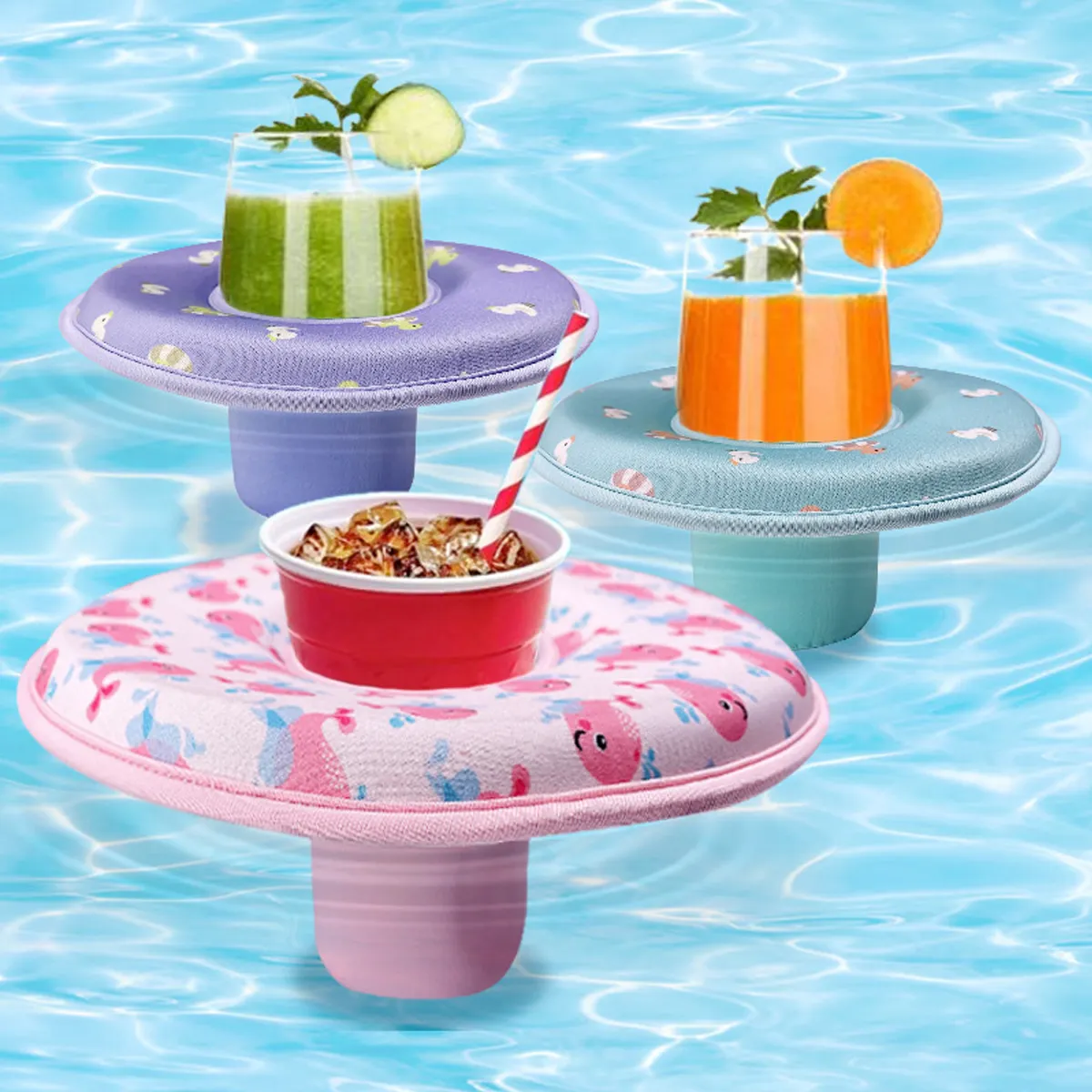 Floating Drink Holder Floating Coaster For Swimming Pool 4