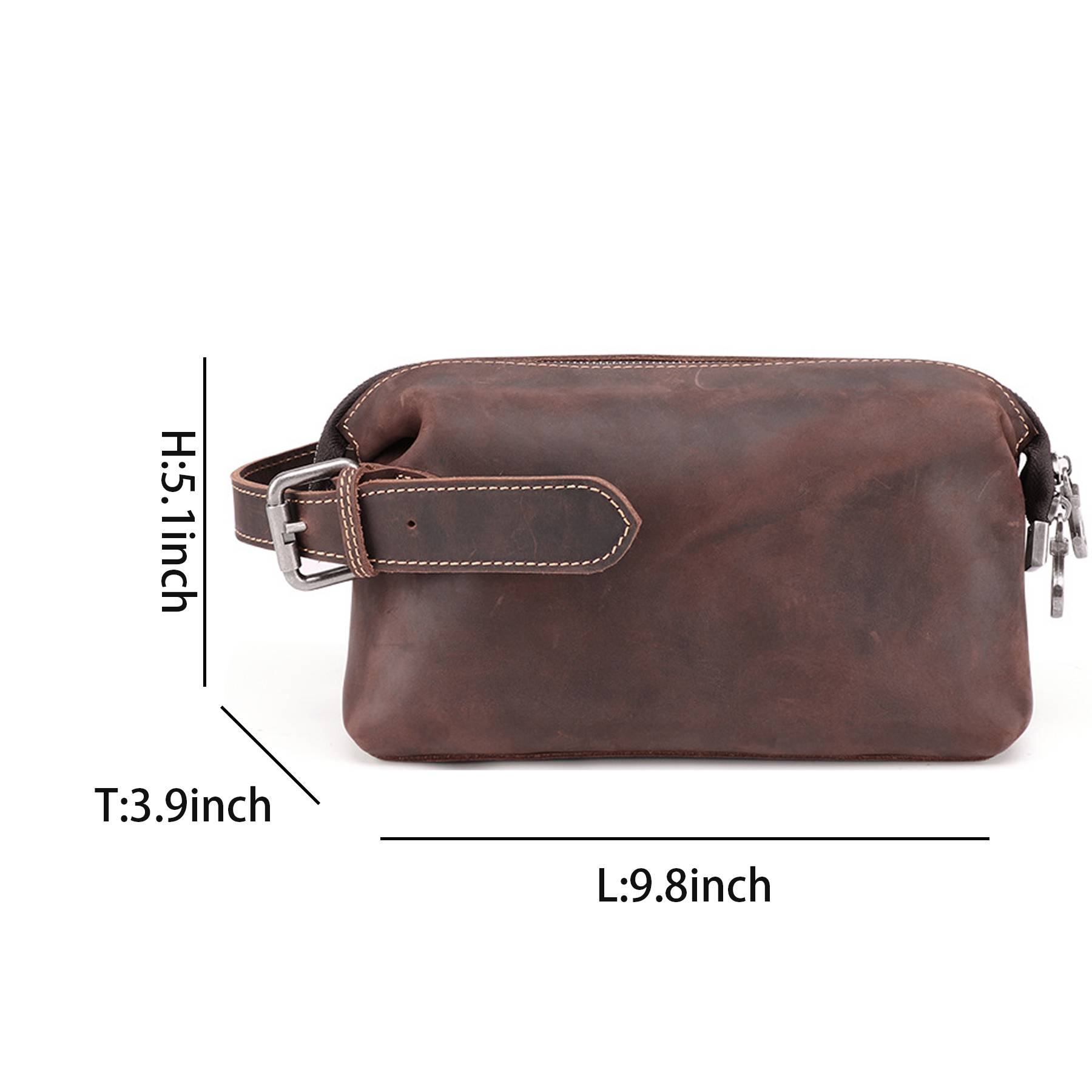 Genuine Leather Clutch for Men Organizer Wrist Bag 5