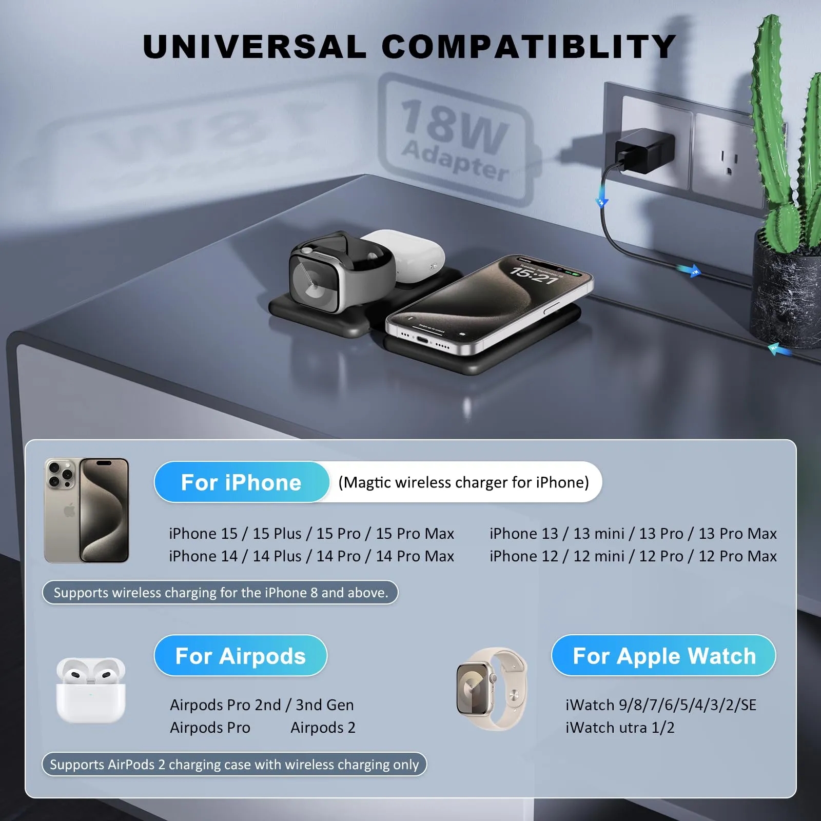 3 in 1 Charging Station for Apple 8