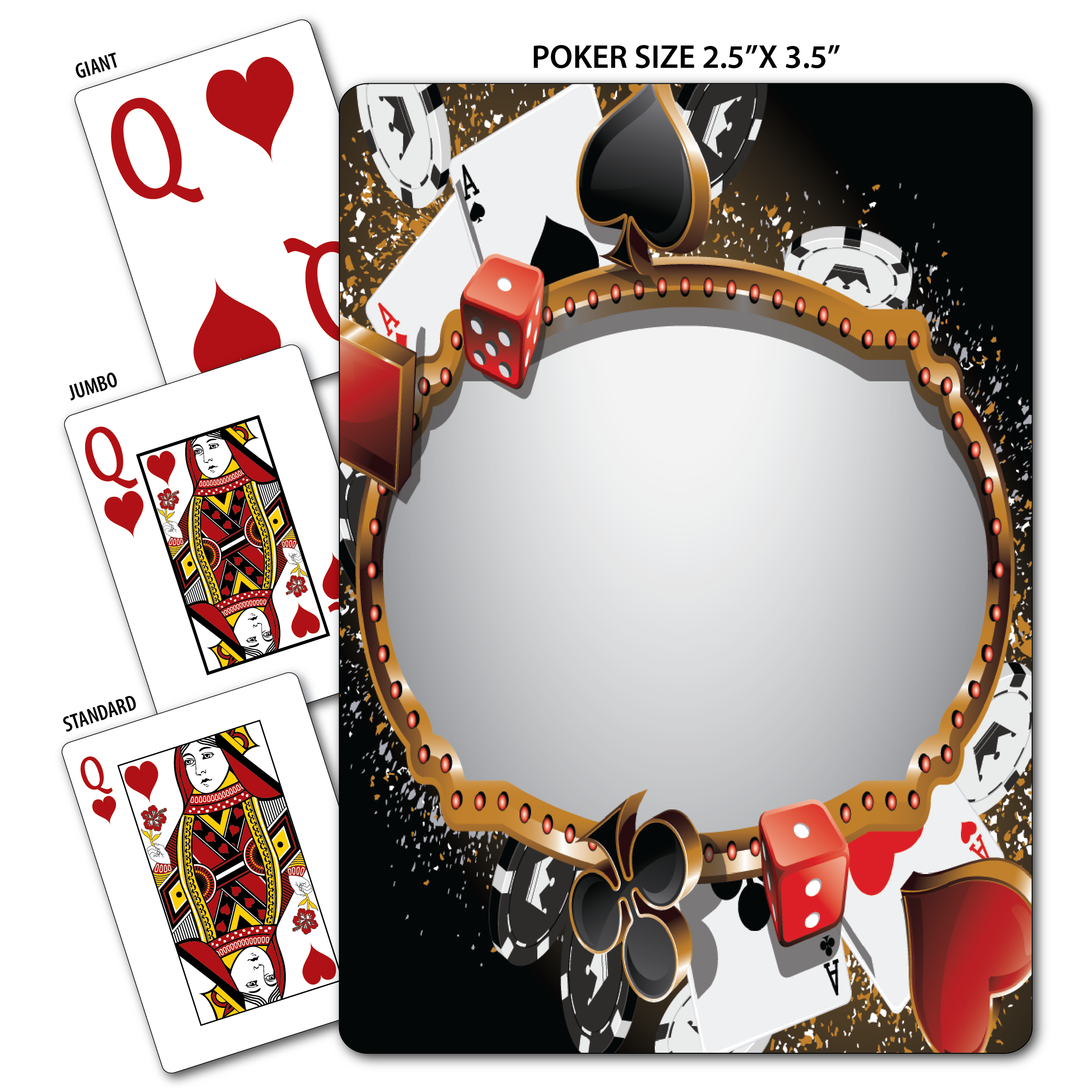 Casino Nights Theme Poker Size Playing Cards 1
