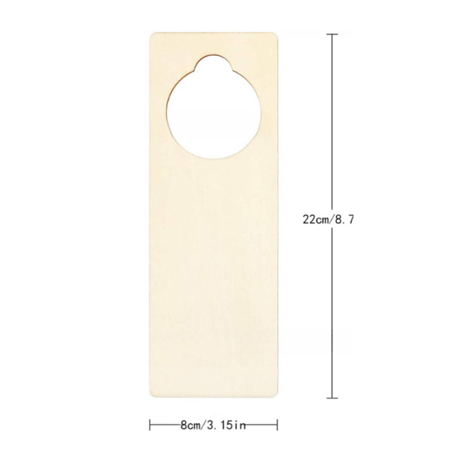Wooden Double Sided Custom Door Hanger Tag 2