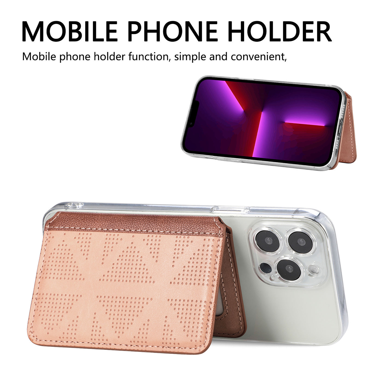 PU Leather Stick on Wallet Phone Case 3