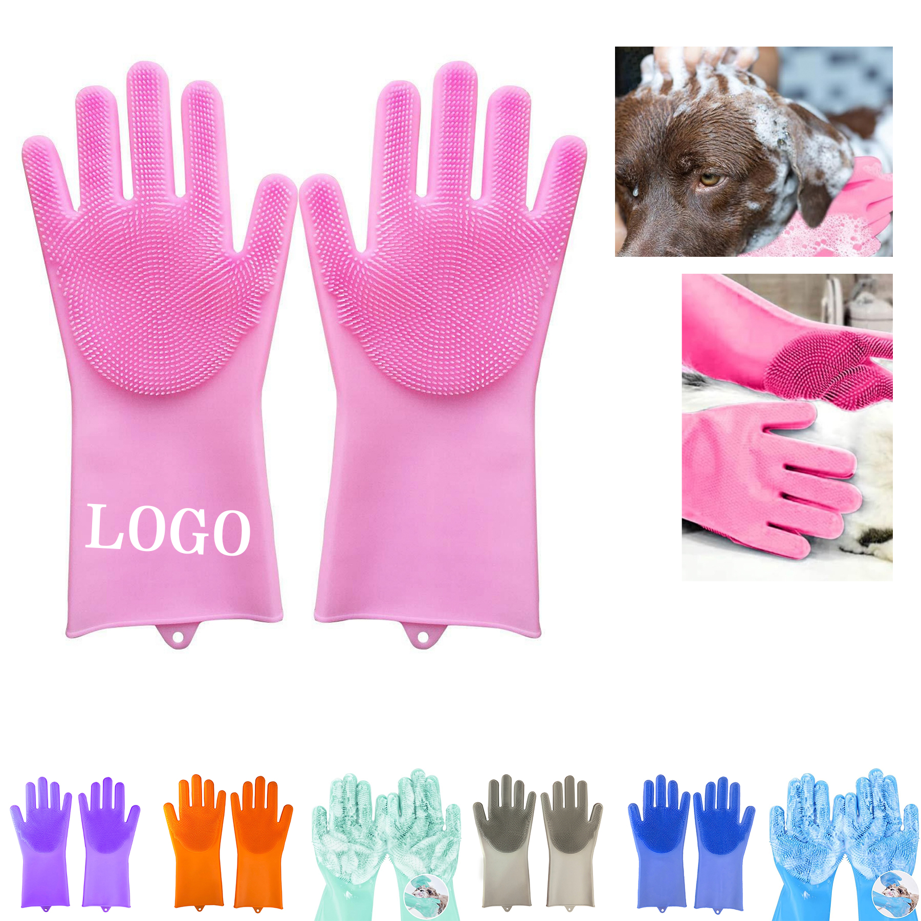 High Density Heat Resistant Silicone Pet Gloves 3