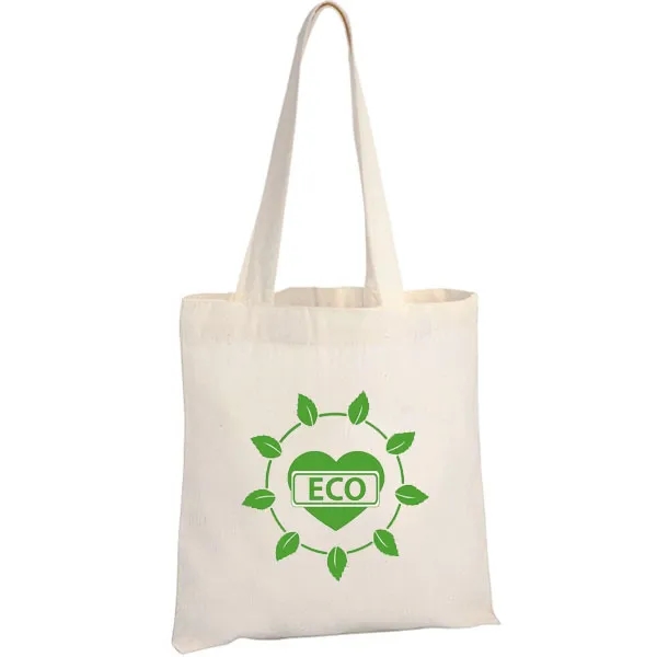 Cotton Sheeting Natural Economy Tote - 15-1/2" x 15" 3