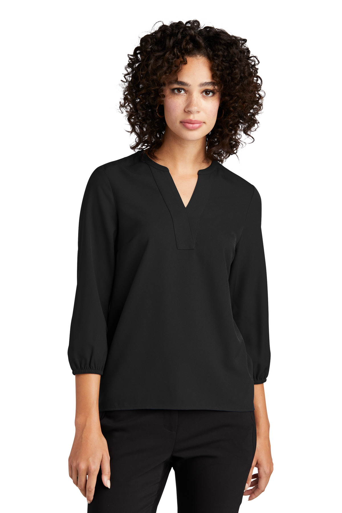 Mercer+Mettle Women's Stretch Crepe 3/4-Sleeve Blouse MM2011 39