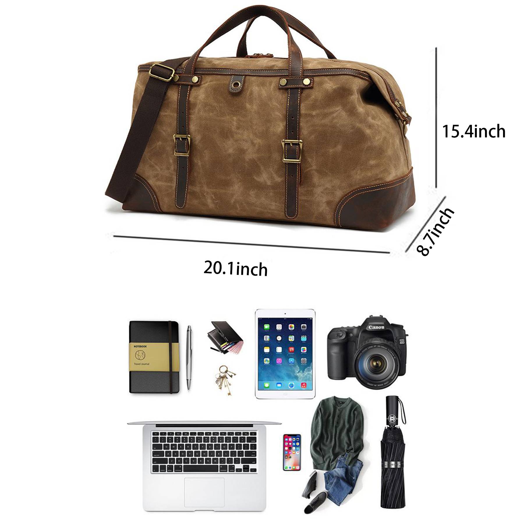 Canvas Waterproof travel sports duffel bag 5