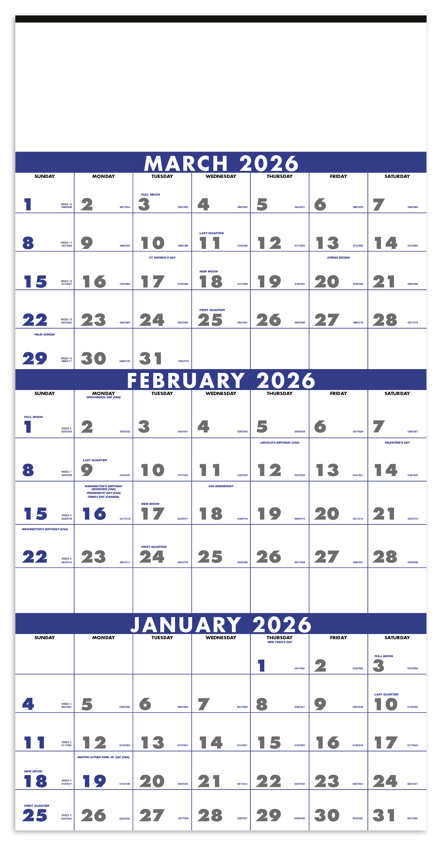 Triumph® Calendars 3-Month Planner (4-Sheet) 7