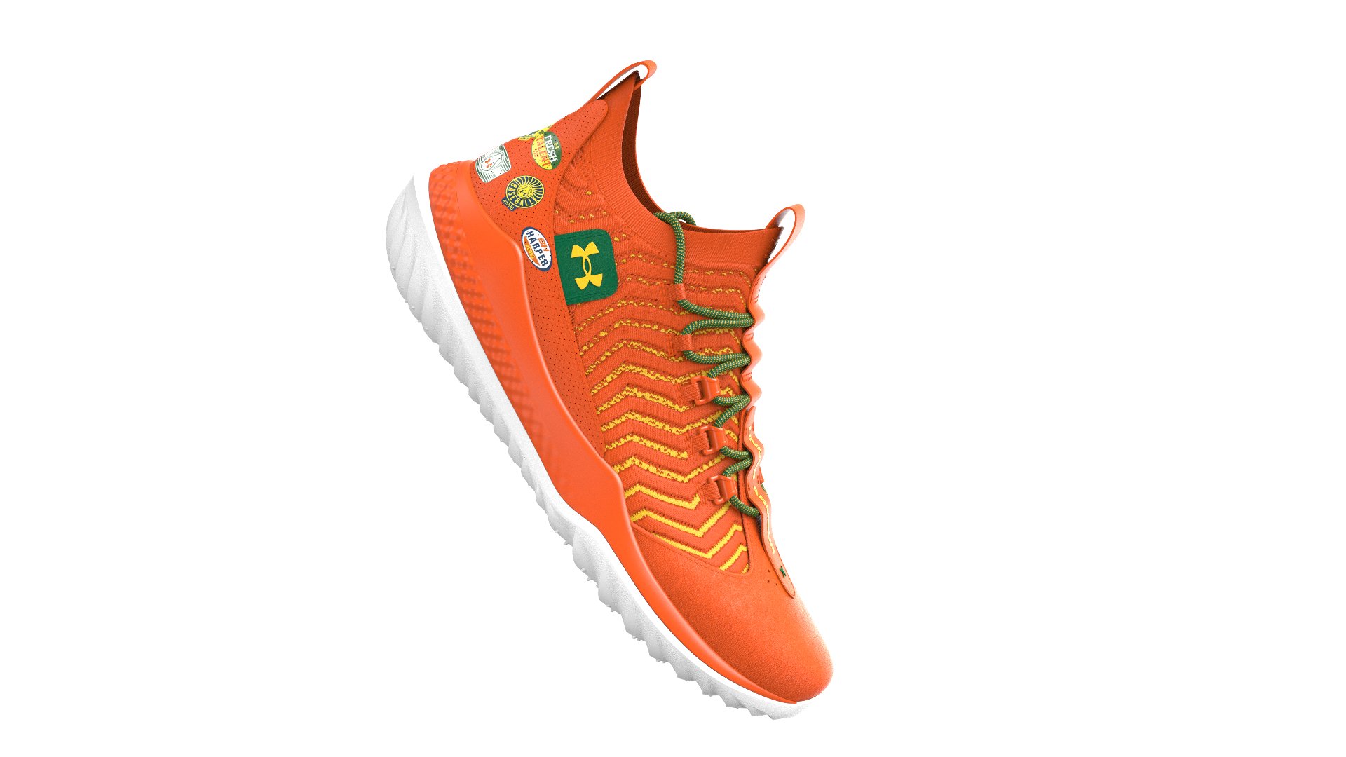 UA Harper 9 'Bring The Juice' Men's Turf Baseball Shoes 2