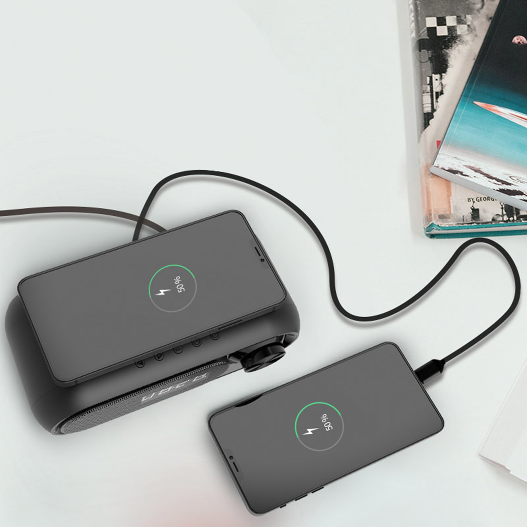 Multi-in-one Wireless Charger Bass Bluetooth Speaker 3