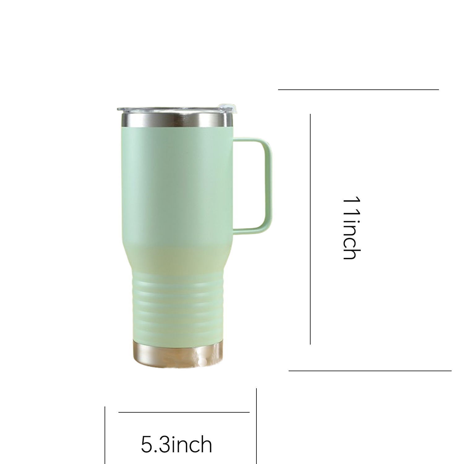 20oz Double Wall Stainless Steel Insulated Tumbler w/ Handle 11