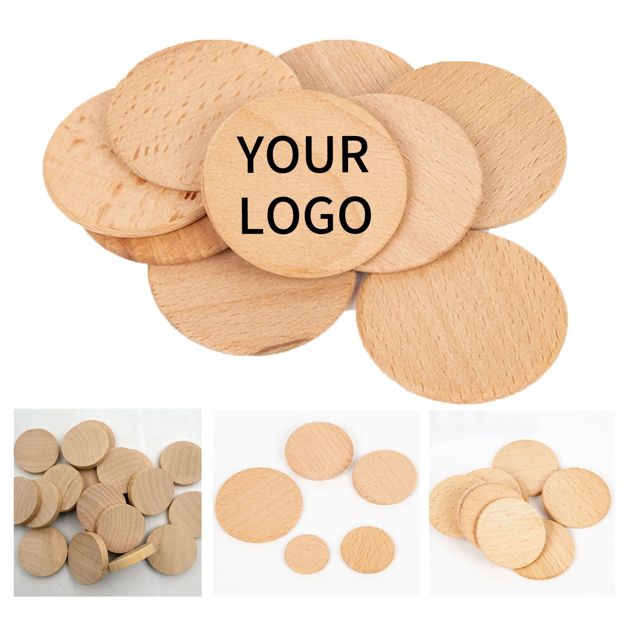 Durable Wooden Token Coin Compact Lightweight for Learning 1