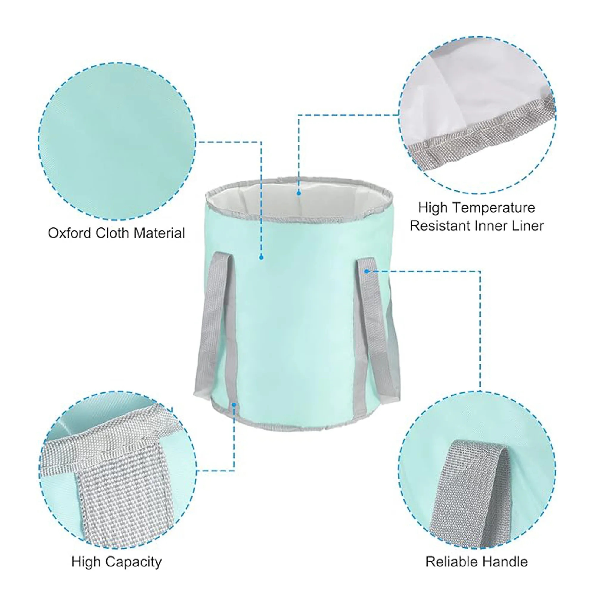 Foldable Multifunctional Collapsible Foot Soaking Bucket 5