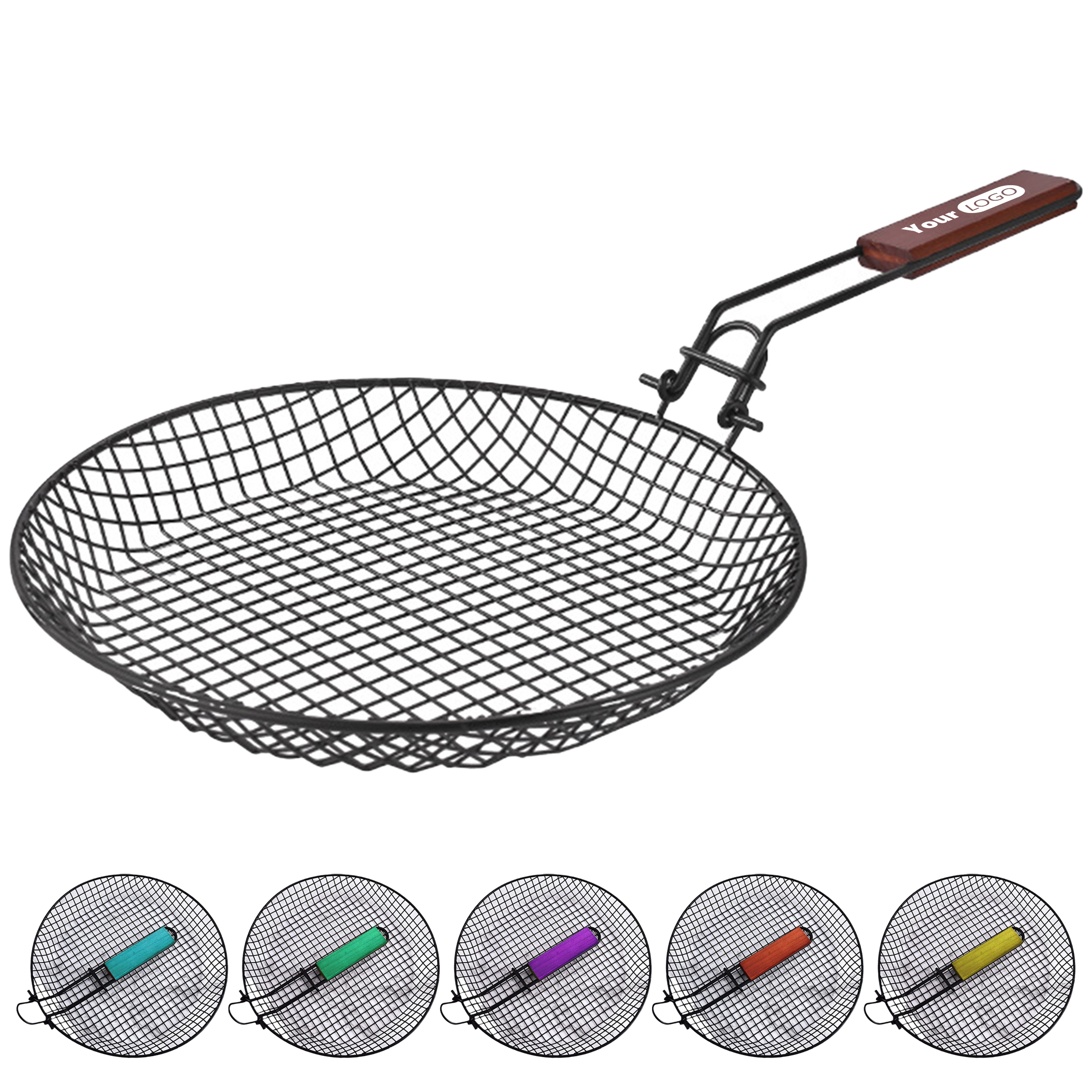 Stainless Steel Outdoor Circular Frying Basket 1