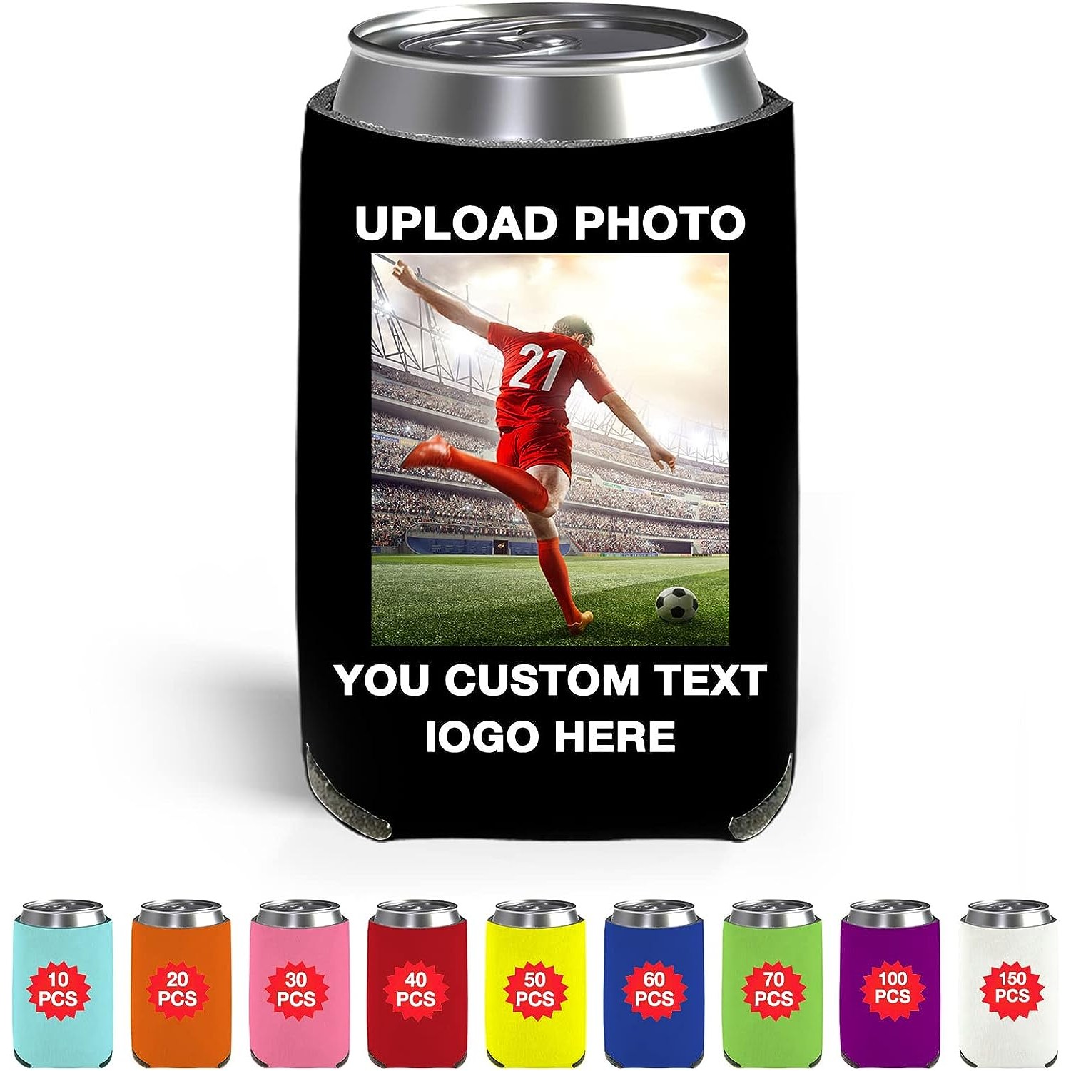 Custom Beer Can Cooler Sleeves Bulk Personalized Insulated Beverage Bottle Holder/ Custom Logo 12 oz 1