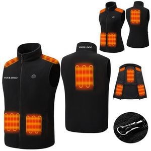 Adjustable Zipper Chain With Fleece Tpu Film Windbreaker Electric Battery Heated Vest 2