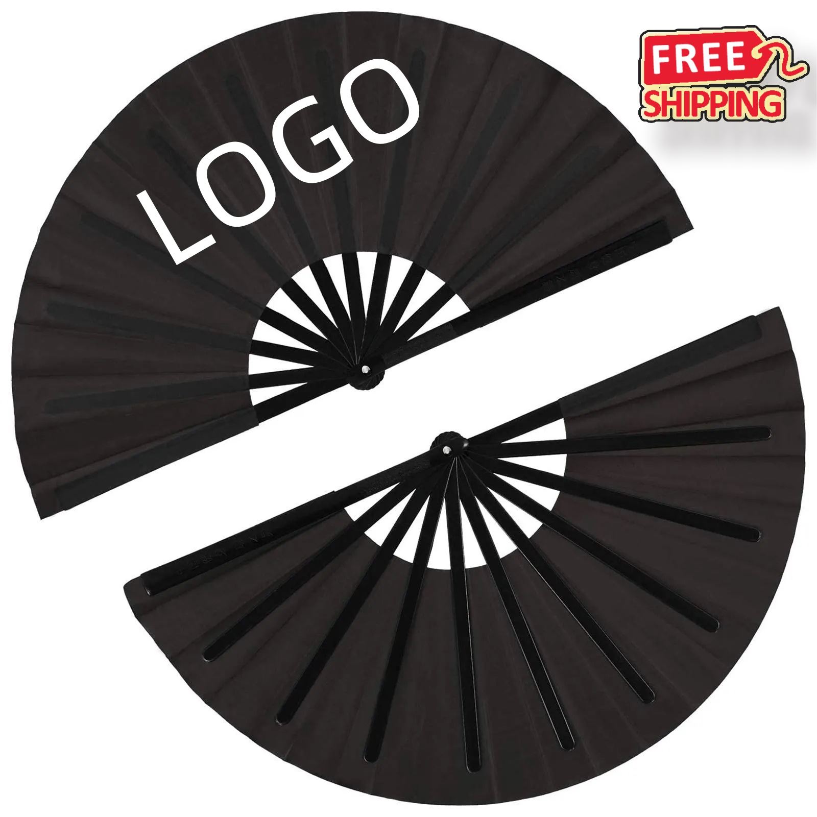 Branded Popping Fans Bulk - Large Folding Fan for Line Dancing