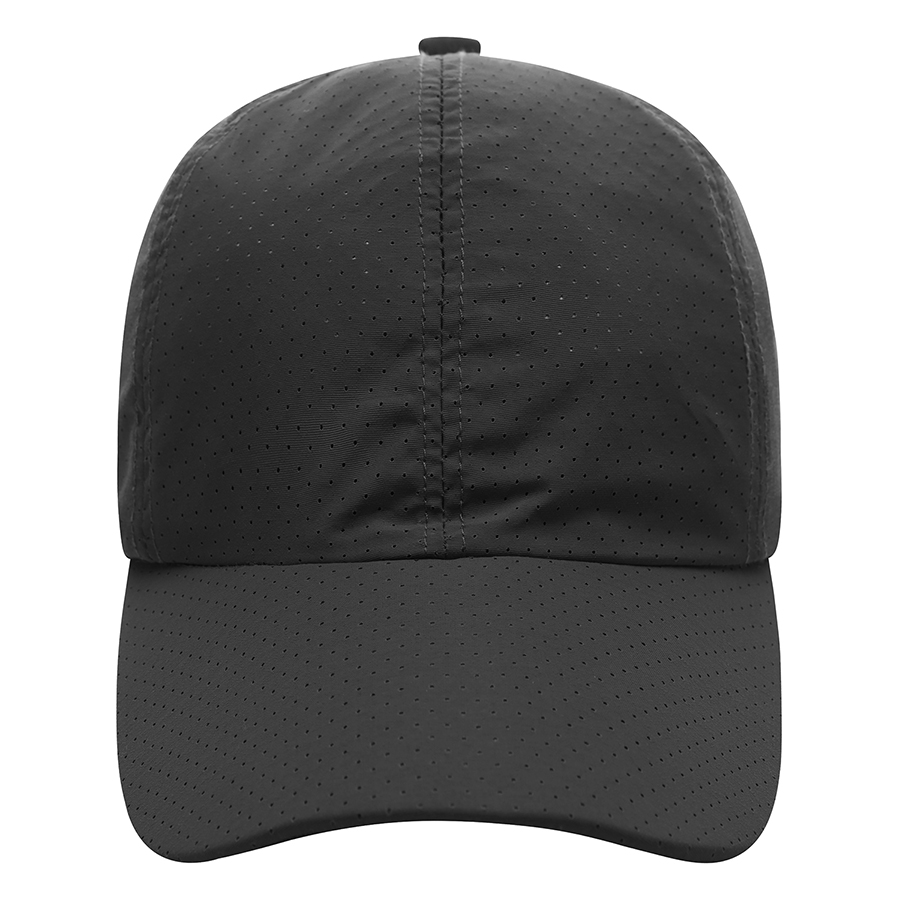 Stock Solid Color Quick Dry Poly 6 Panel Cap, Elastic Back 8