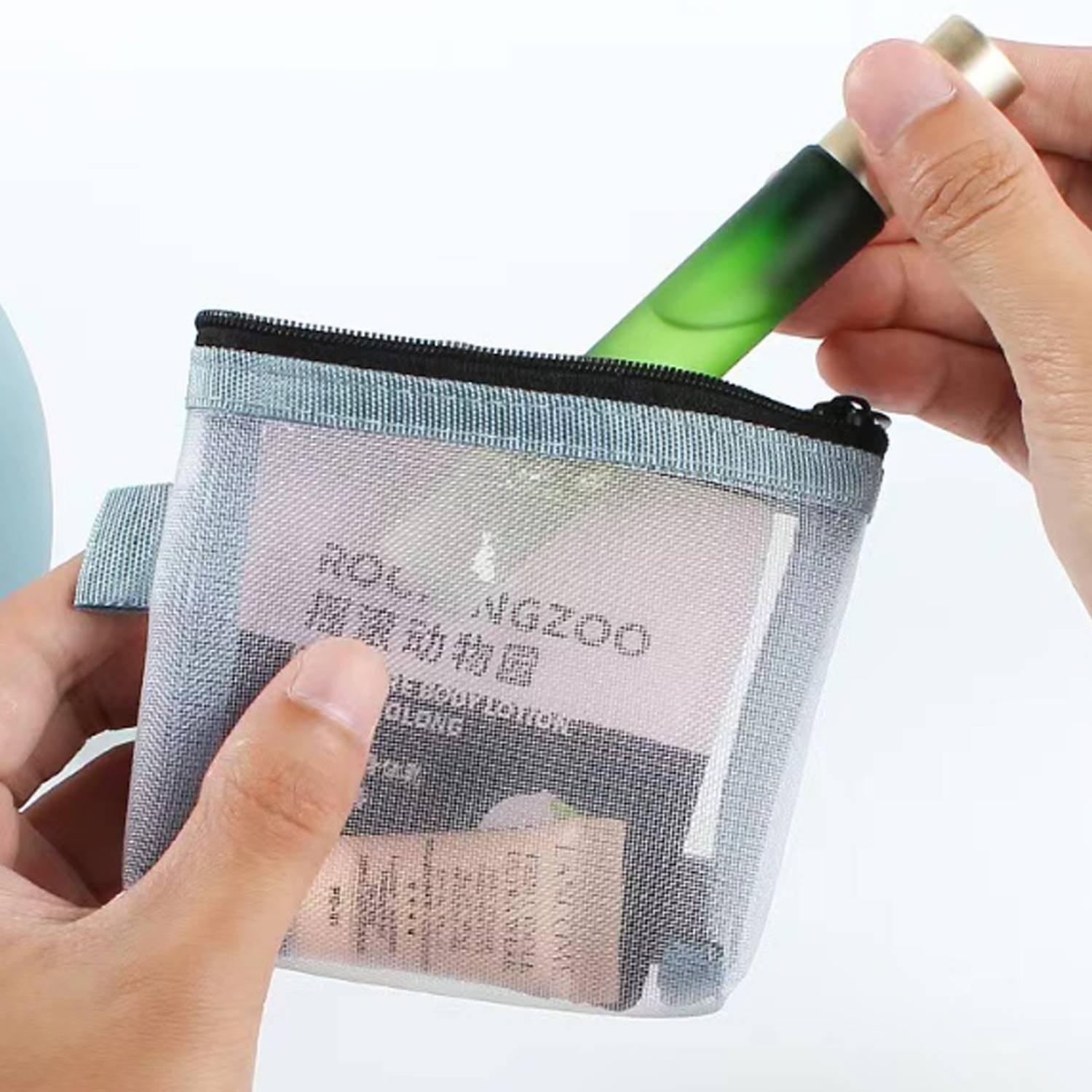 Transparent mesh storage bag 3