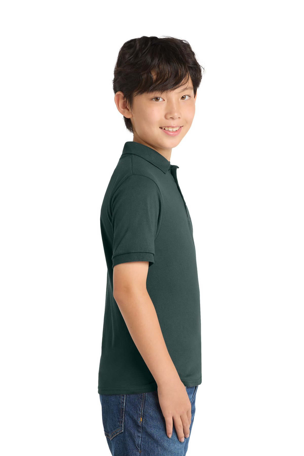 Port & Co Youth Core Blend Jersey Knit Polo. KP55Y 10