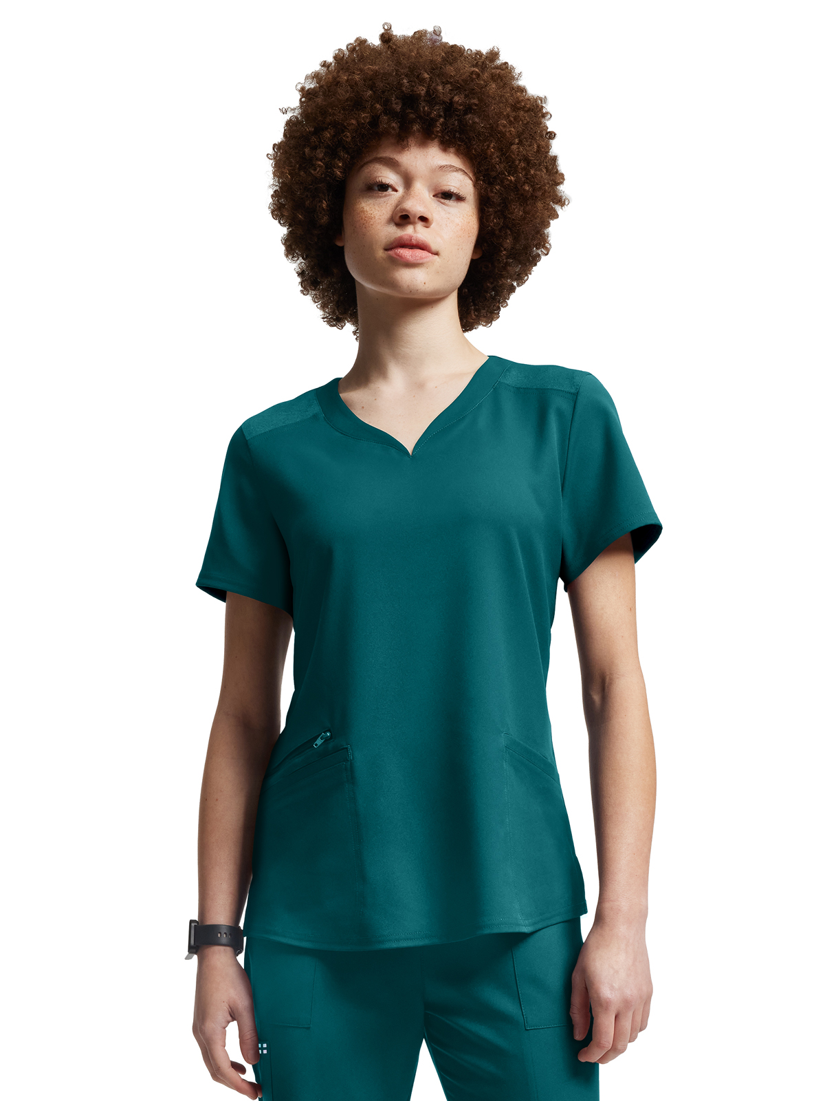 White Cross - VIBE - Women's Three-Pocket Curved V-Neckline Top 9