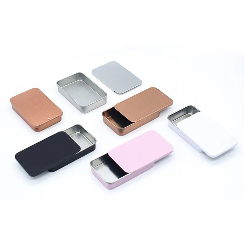 Colorful Tinplate Sliding Lid Storage Container 5