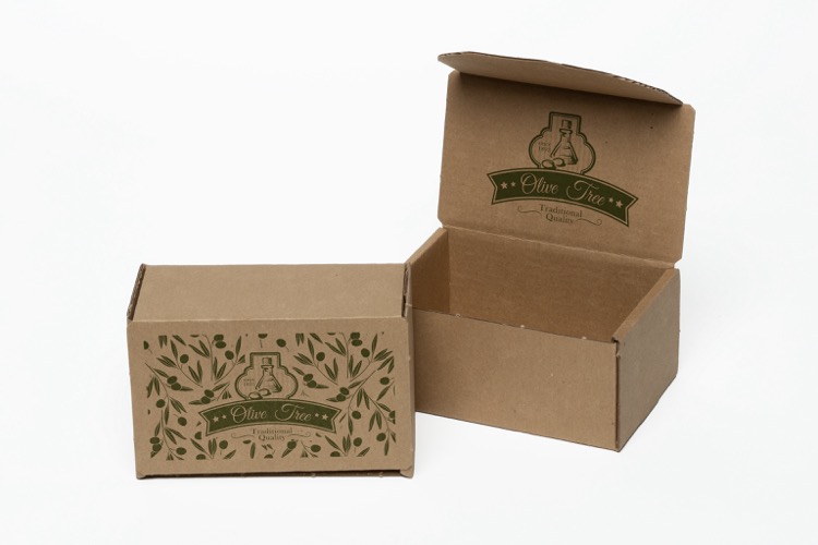 One Color Natural Display Mailer Box w/Both Sides Imprint (6" x 4" x 3")