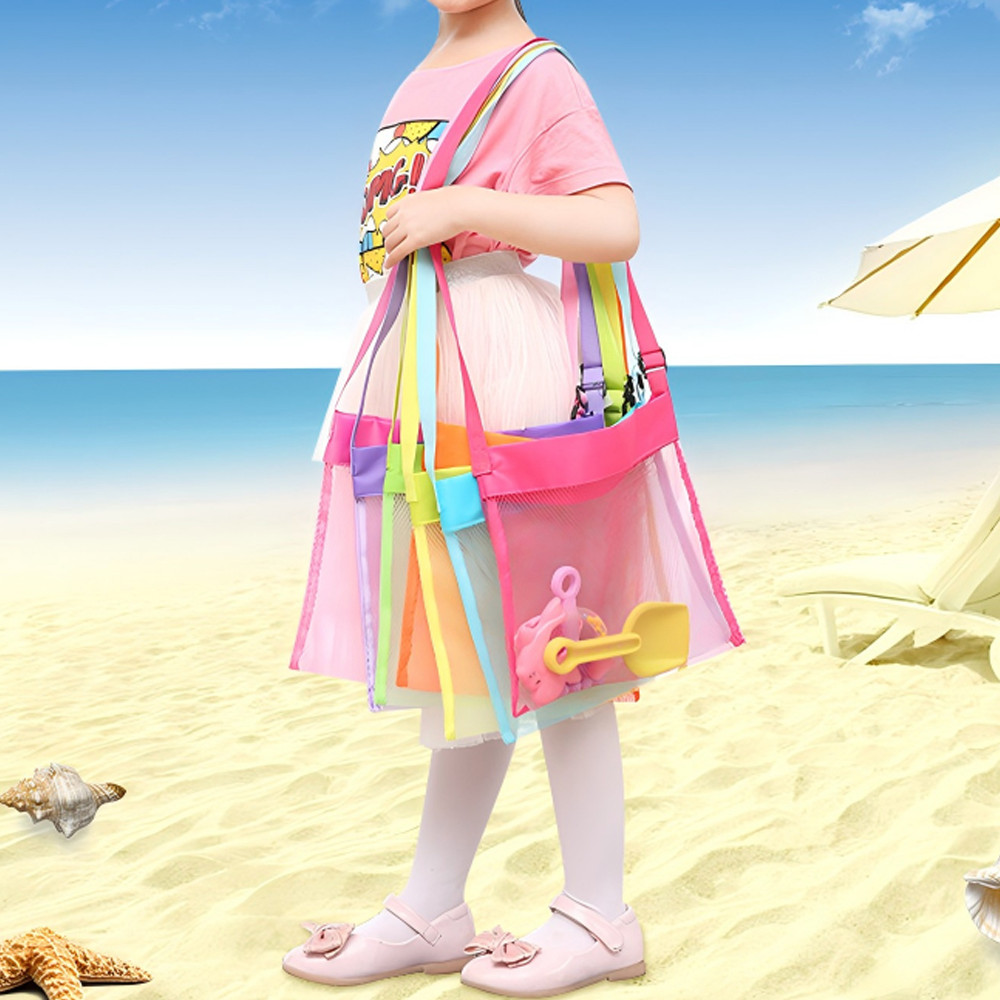10 " Children Colorful Beach Mesh Bag 2