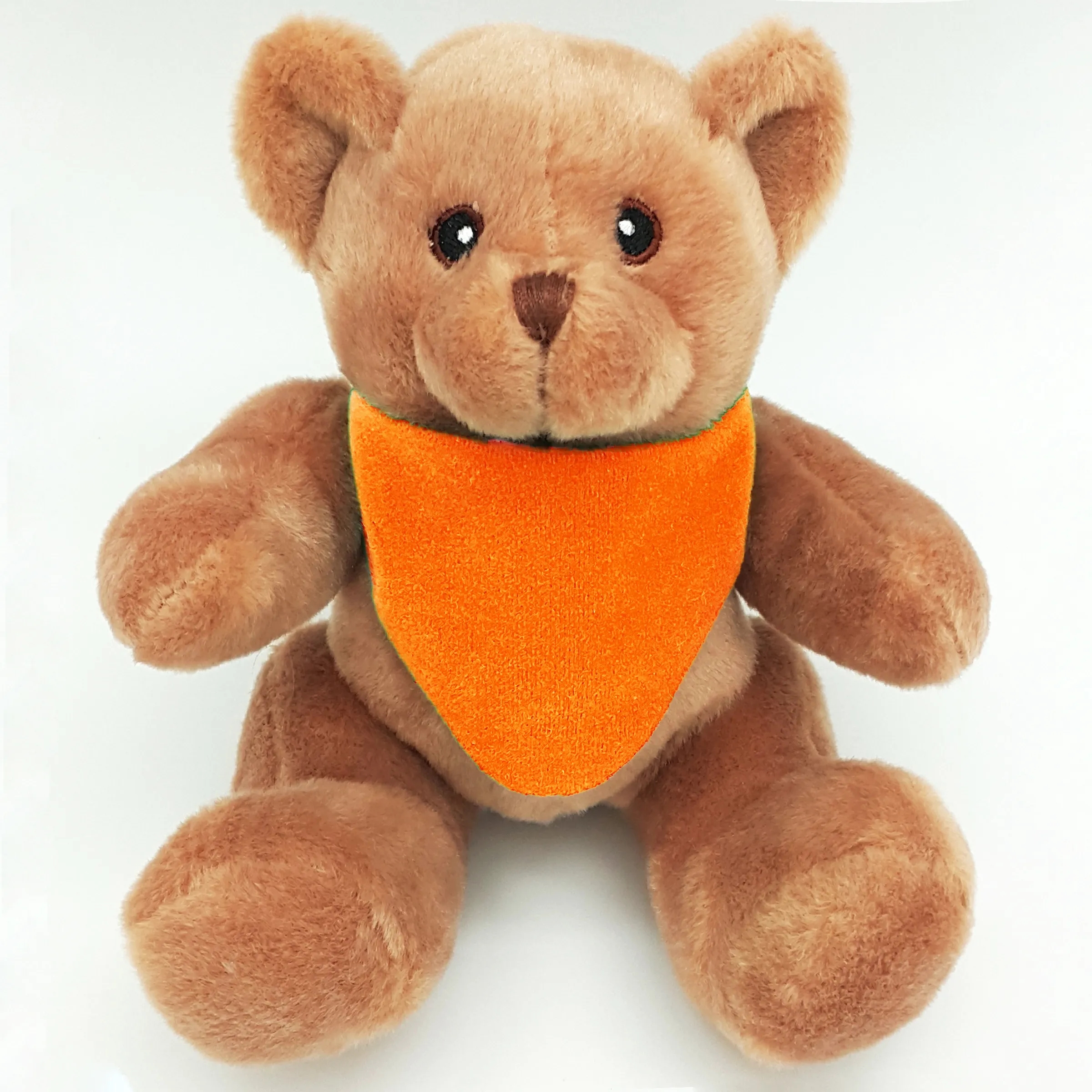 6" Beanie Brown Bear with Embroidered Eyes 13