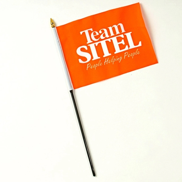 Hand Held Stick Flag with full color imprint 7