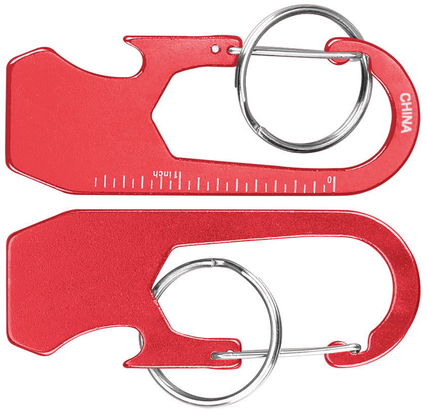 Ruler Carabiner Bottle Opener with Key Ring 2