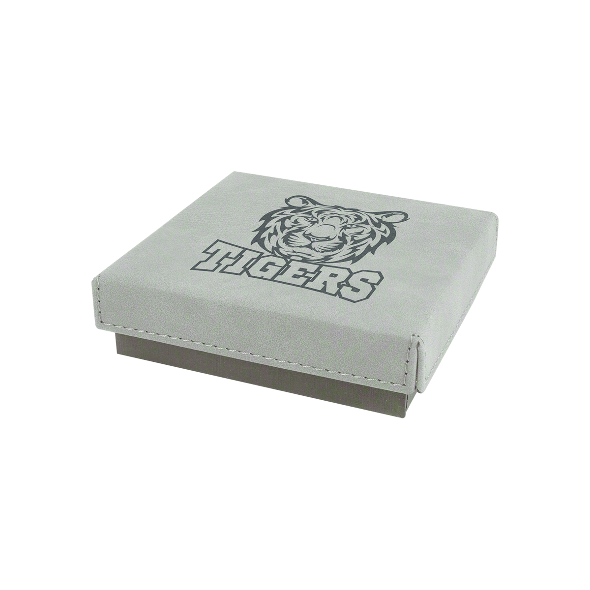4" x 4" Gray Leatherette Medal Box