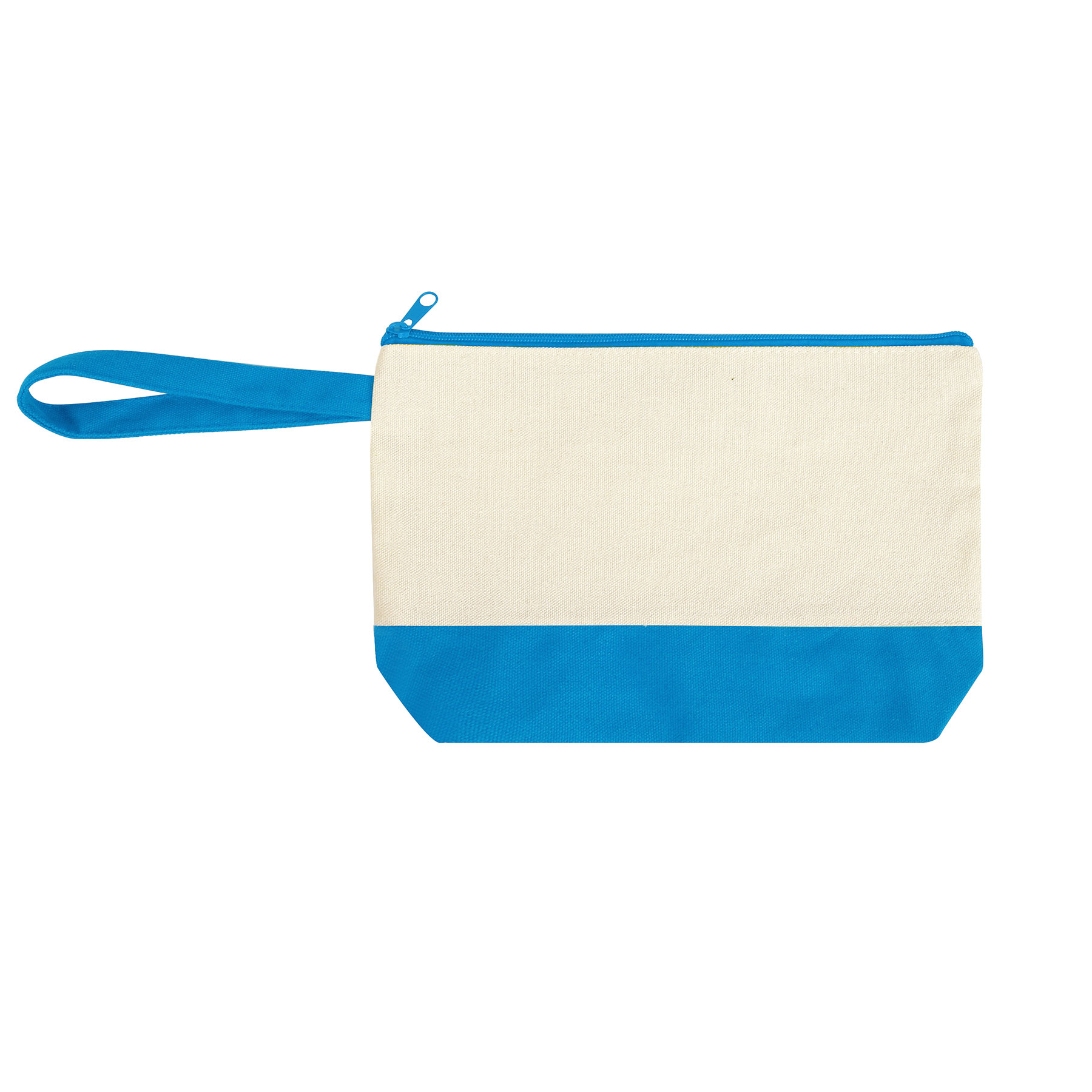 Zippered Cotton Canvas Cosmetic Pouch 5