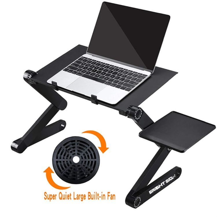 Adjustable Aluminum Laptop Stand with Cooling Fan 2