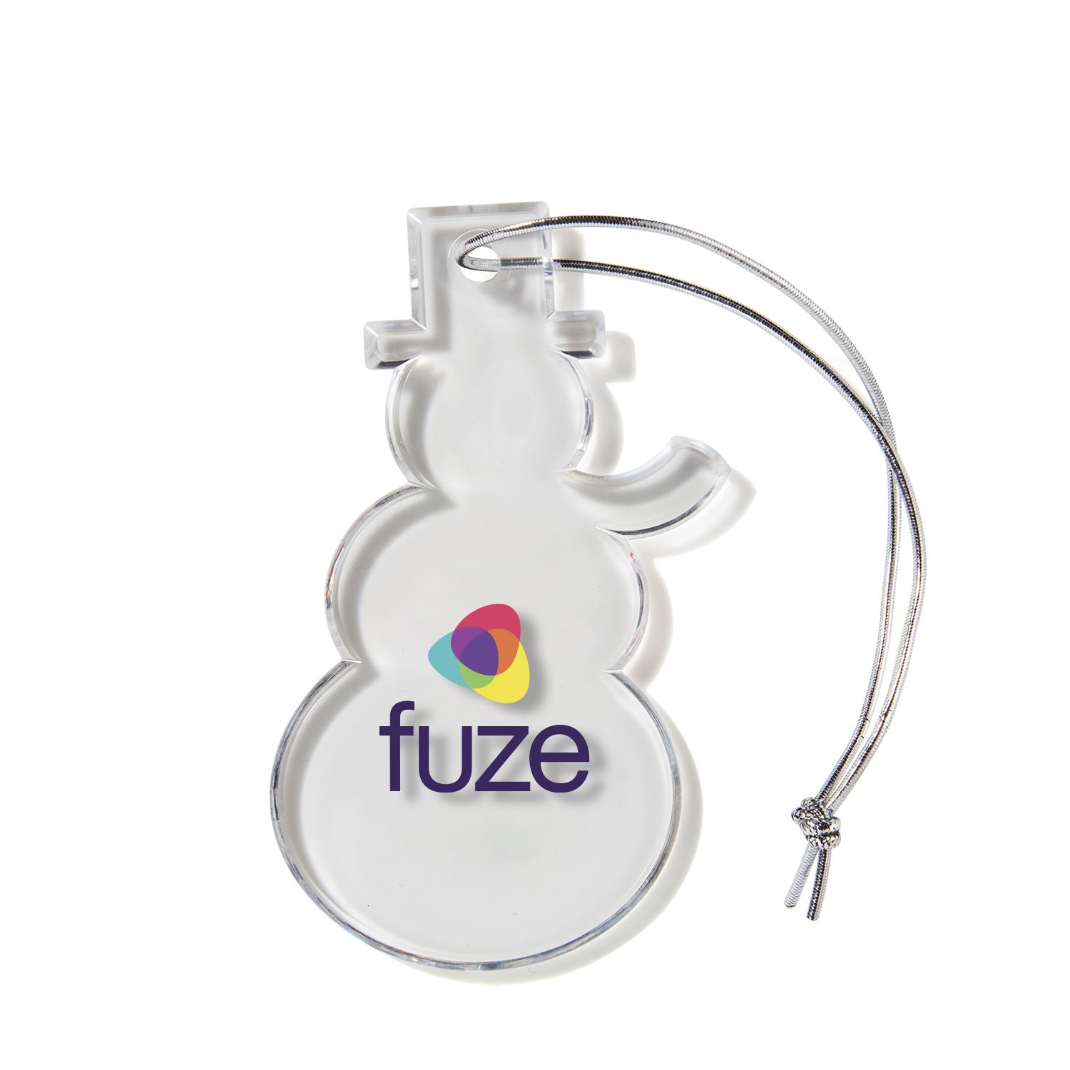 Snowman Shaped USA Made Acrylic Ornament