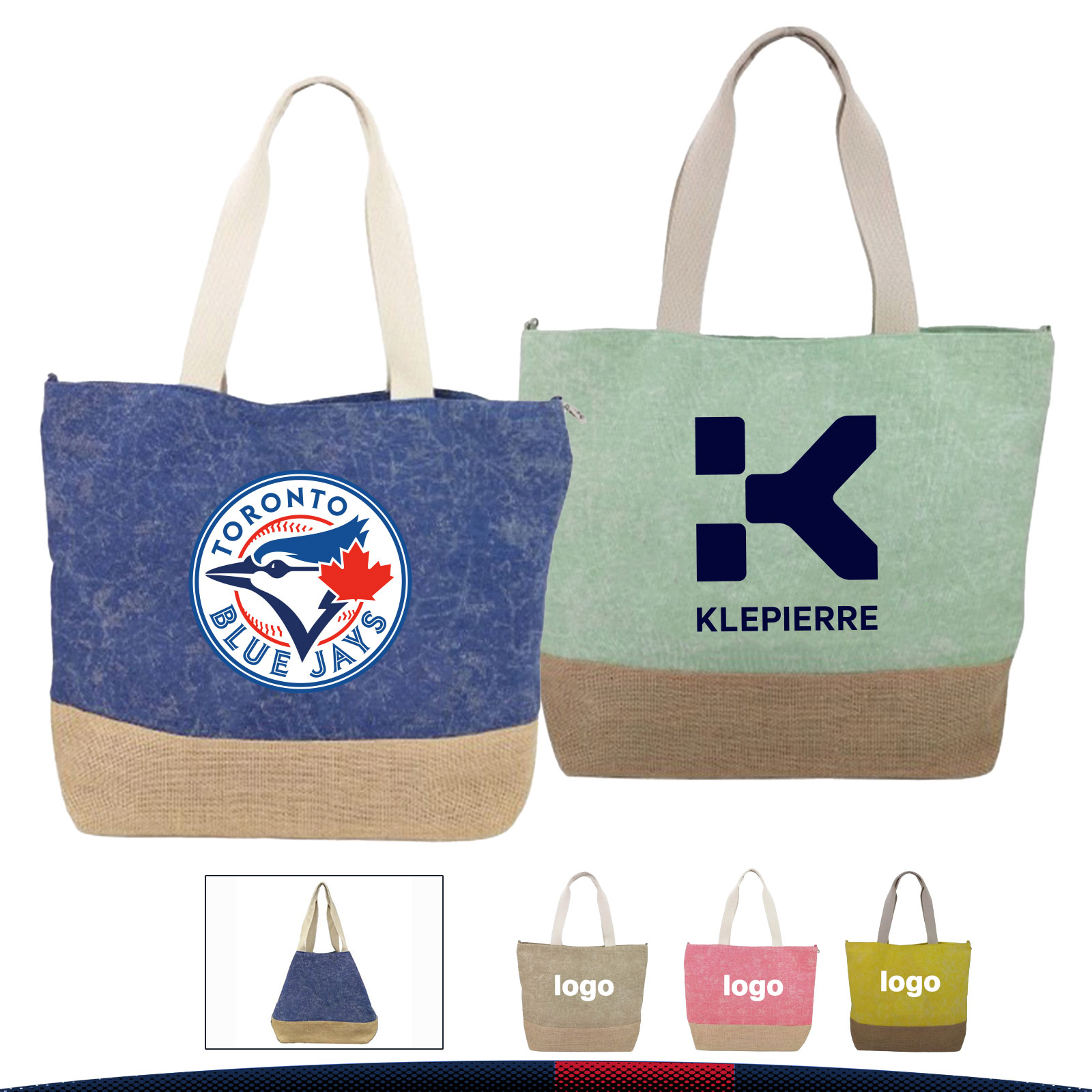 Smbio Jute Tote Bag, custom tote bag with logo imprint 2