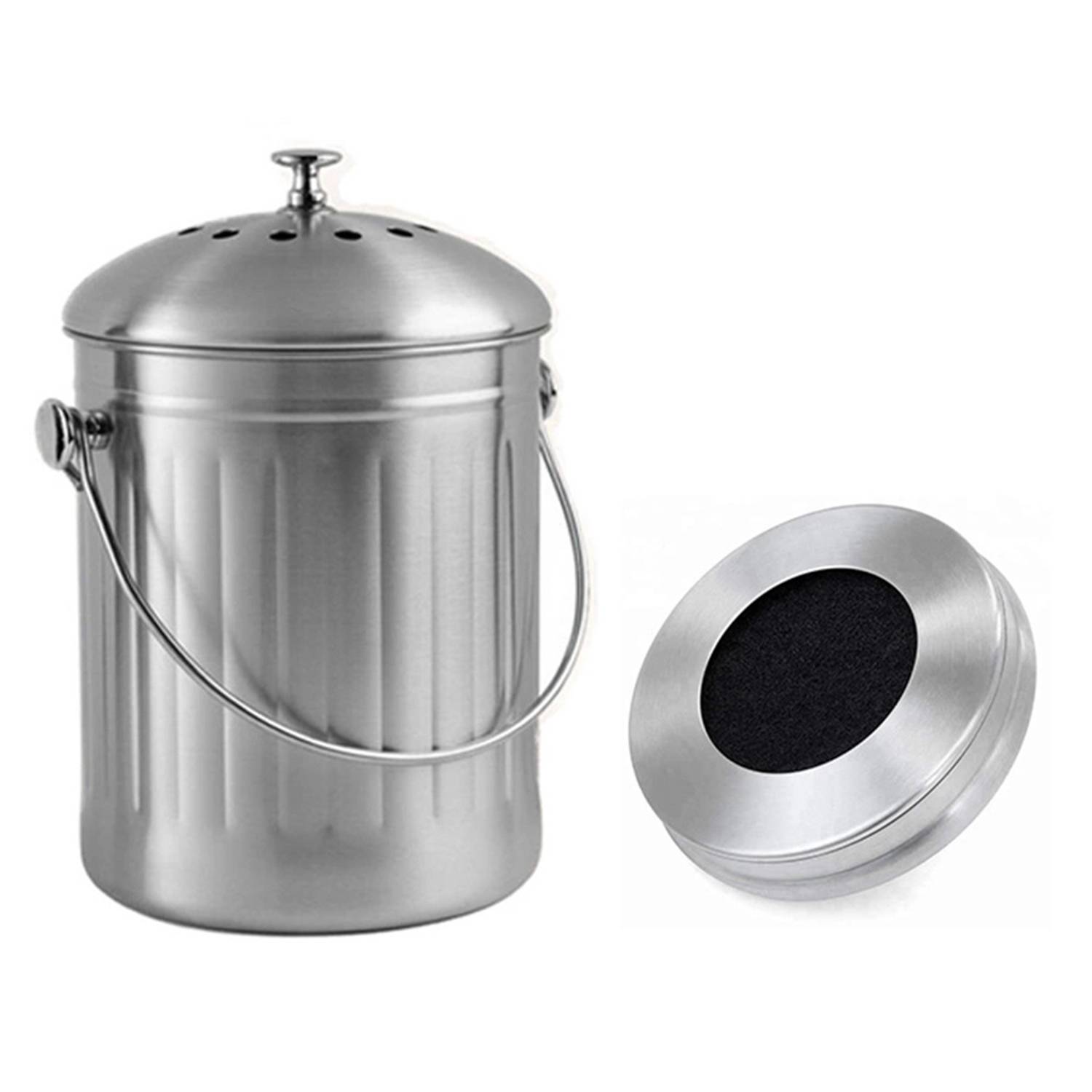 Stainless Steel Kitchen Compost Containers 2